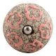 Pink Floral Crackle Ceramic Wine Stopper